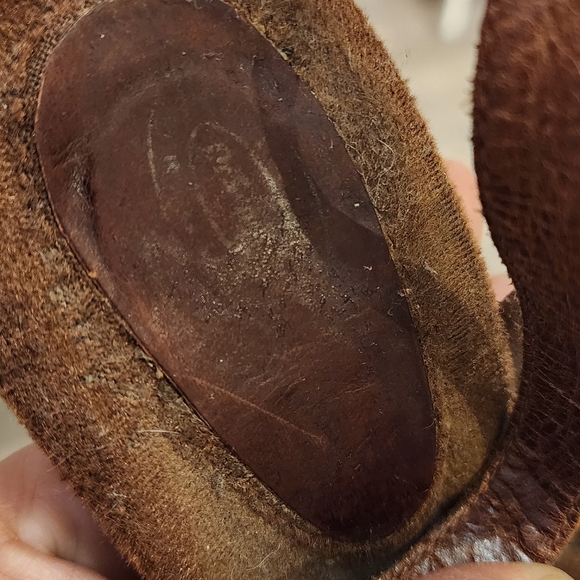 Dr. Scholl's Women's stacked heel Platform Brown Leather Slinback Mary Janes s7 - Picture 3 of 3